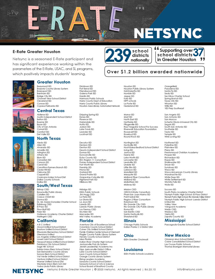 Netsync E-Rate Customers Netsync E-Rate Customers